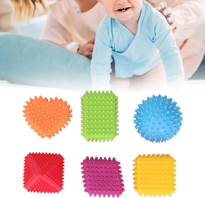 Buntes Baby Greifspielzeug Set – Texturierte Würfel und Formen zur Förderung der Sinnesentwicklung