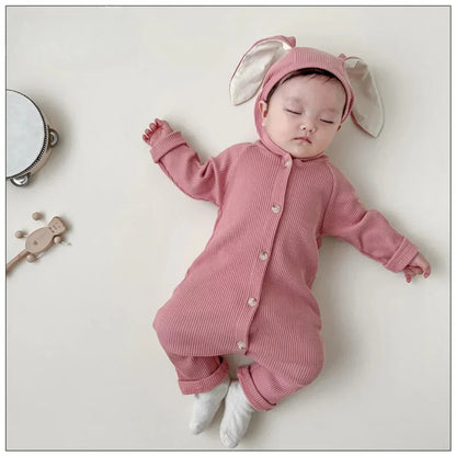 Kuscheliger Hasen-Strampler – Baby-Overall mit süßen Ohren