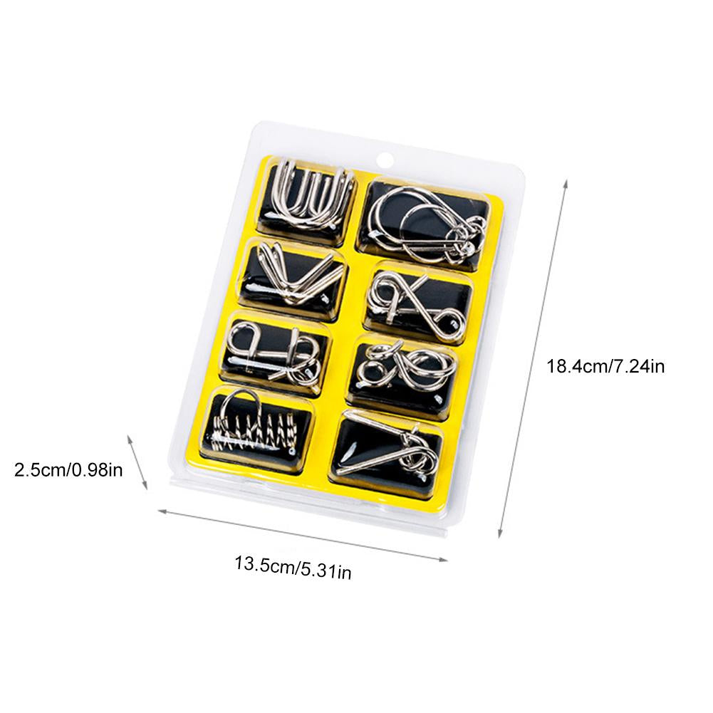 Metall-Puzzle-Ring-Set – Kniffliger Spaß für Denksportfreunde