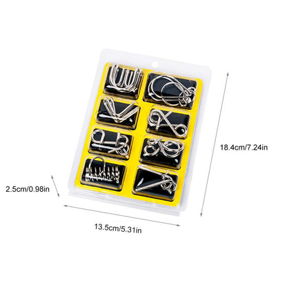 Metall-Puzzle-Ring-Set – Kniffliger Spaß für Denksportfreunde