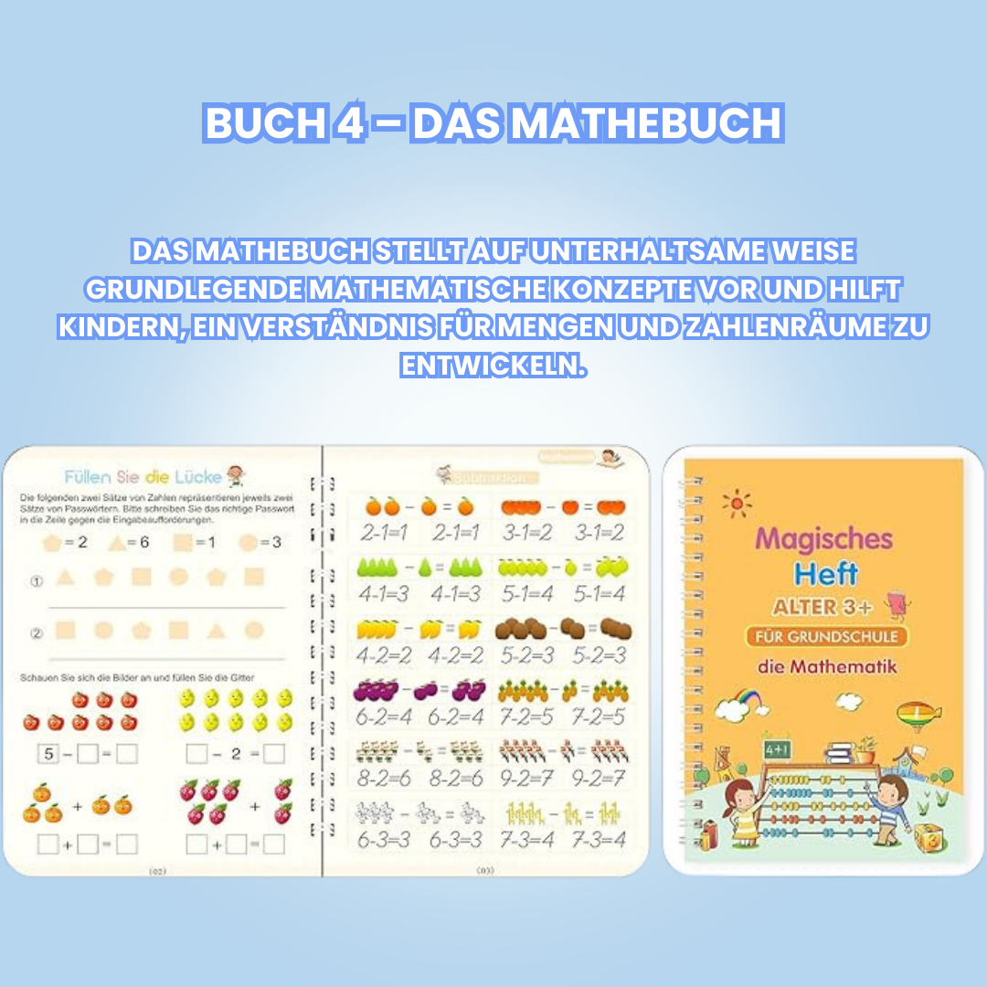 Kalligraphie-Übungsbuch Set (4 Teile)