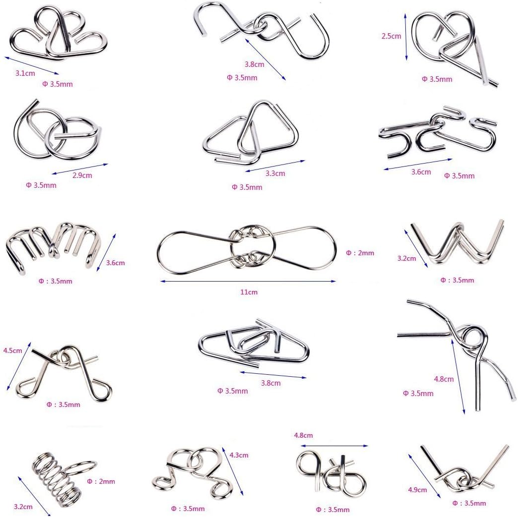 Metall-Puzzle-Ring-Set – Kniffliger Spaß für Denksportfreunde