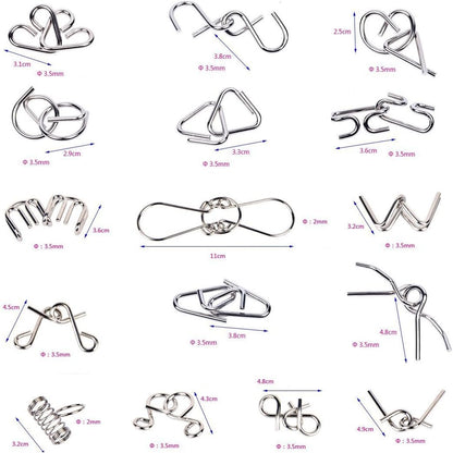 Metall-Puzzle-Ring-Set – Kniffliger Spaß für Denksportfreunde