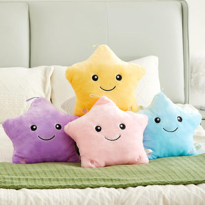Leuchtendes LED-Kuschelkissen für Kinder – Sternen-Design