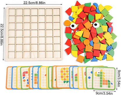 Kreatives Holzpuzzle für kleine Kinder