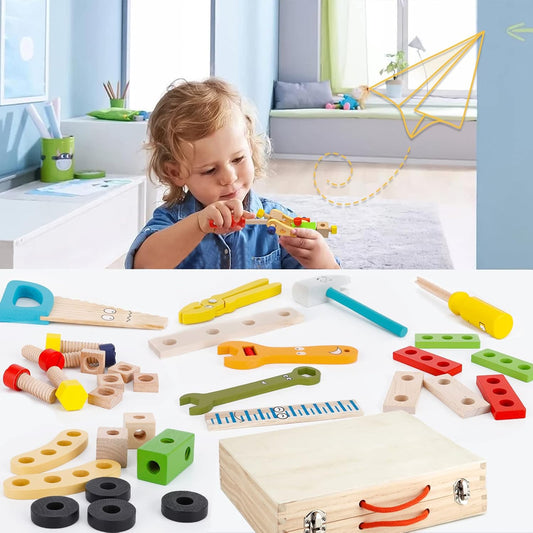 Kreativer Interaktiver Holz-Baukasten für Kinder – Fördert spielerisches Lernen