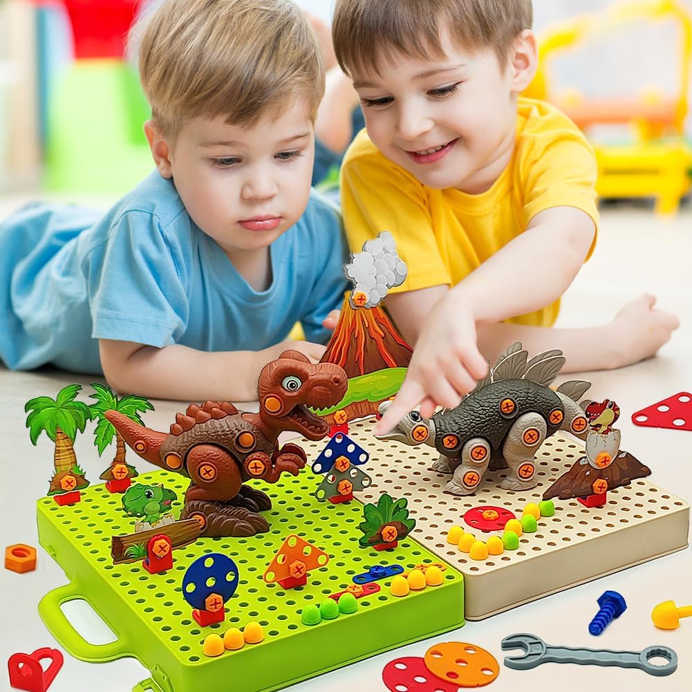Spaßiges Schrauben – Dinosaurier Konstruktionsset für Kinder