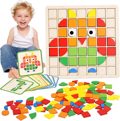 Kreatives Holzpuzzle für kleine Kinder