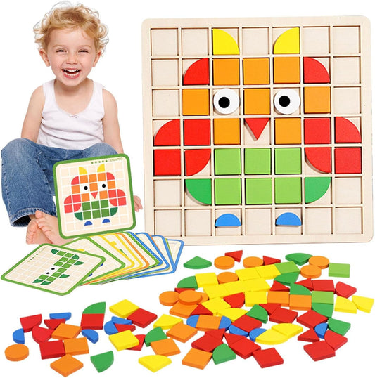 Kreatives Holzpuzzle für kleine Kinder