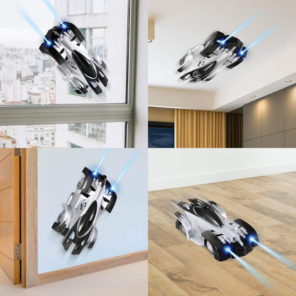Spektakuläre Stunts an Wänden und Decken – Fernsteuer-Auto
