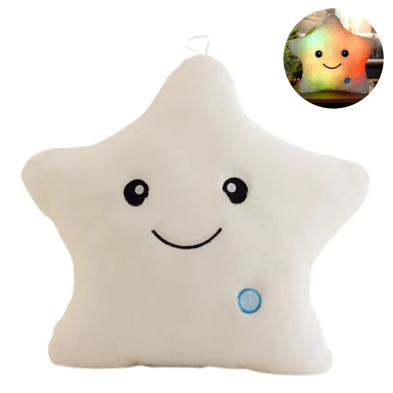 Leuchtendes LED-Kuschelkissen für Kinder – Sternen-Design