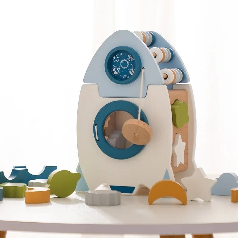Weltraum-Entdecker – Interaktives Holz-Raketen-Spielset