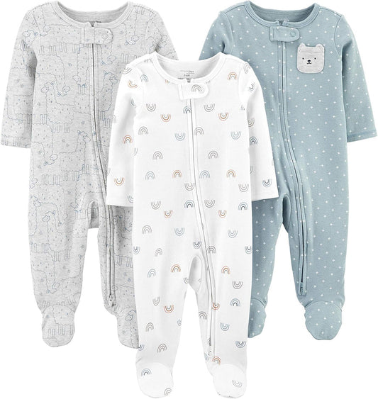 3er-Pack Baby Winter Schlaf- und Strampelanzüge für kalte Tage