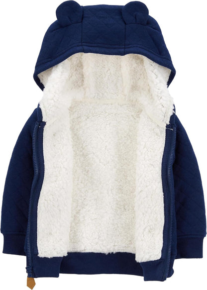 Gefütterter Baby-Pullover mit Kapuze – Warm und Bequem für Kalte Tage
