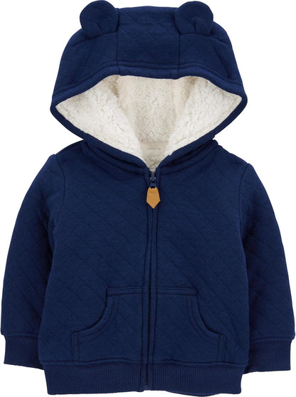 Gefütterter Baby-Pullover mit Kapuze – Warm und Bequem für Kalte Tage