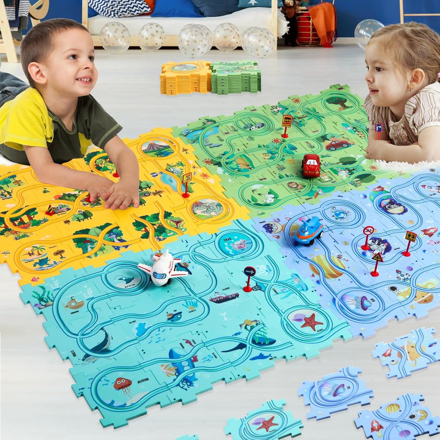 Kreative Puzzle Bahn Bausteine Set