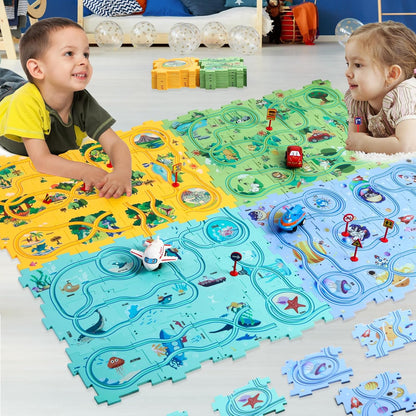 Kreative Puzzle Bahn Bausteine Set