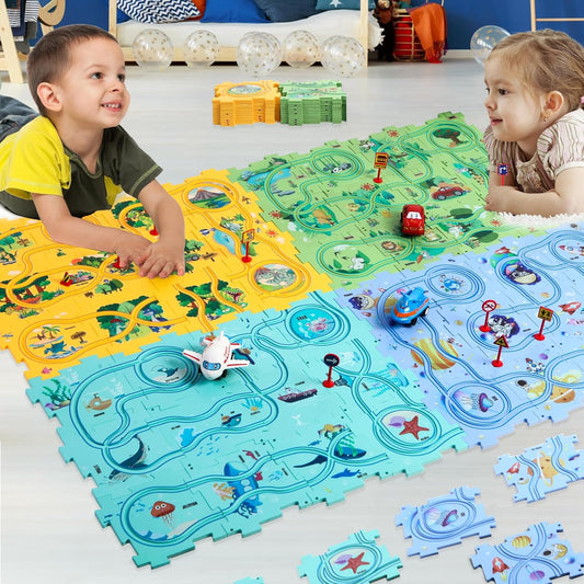 Kreative Puzzle Bahn Bausteine Set