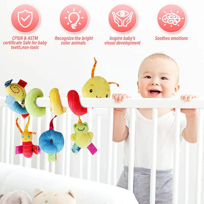 Aktivitätsspirale für Kinderwagen und Autositz – Bunter Greifbogen für die Kleinsten
