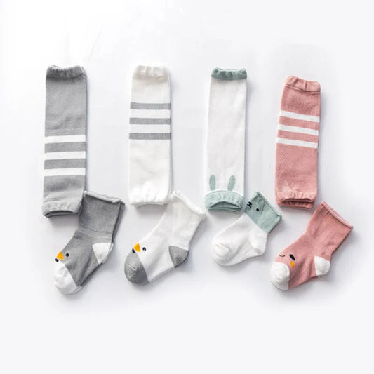 Niedliche Baby-Kniestrümpfe mit Tiermotiven – Weiche Strümpfe für Kinder in charmanten Designs