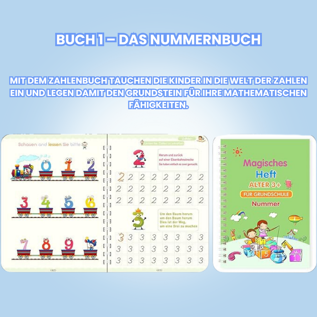 Kalligraphie-Übungsbuch Set (4 Teile)
