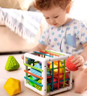 Interaktives Lernspielzeug für Kinder – Formen Sortierwürfel zur Förderung der Wahrnehmung