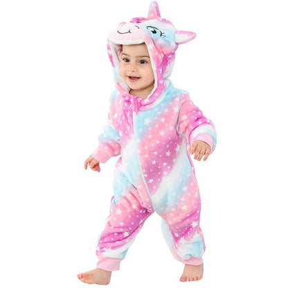 Bequemer Baby-Overall mit Kapuze und Reißverschluss – Für Kuschelige Wärme