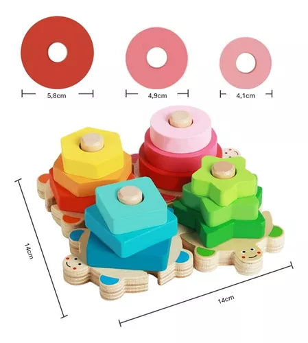 Montessori Stapelspiel für Kinder – Fördert Motorik und Kreativität