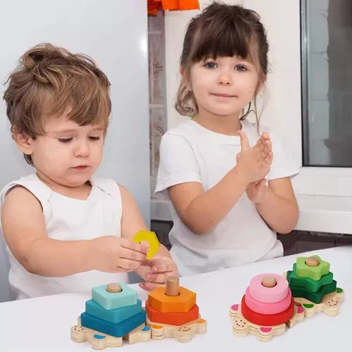 Montessori Stapelspiel für Kinder – Fördert Motorik und Kreativität