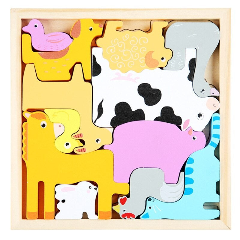 Kreatives Holzpuzzle Set – 2+1 GRATIS