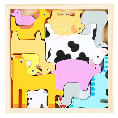 Kreatives Holzpuzzle Set – 2+1 GRATIS