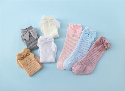 Baumwoll-Babysocken mit Niedlicher Schleife – Bequem und Stylisch für Kleine Füße