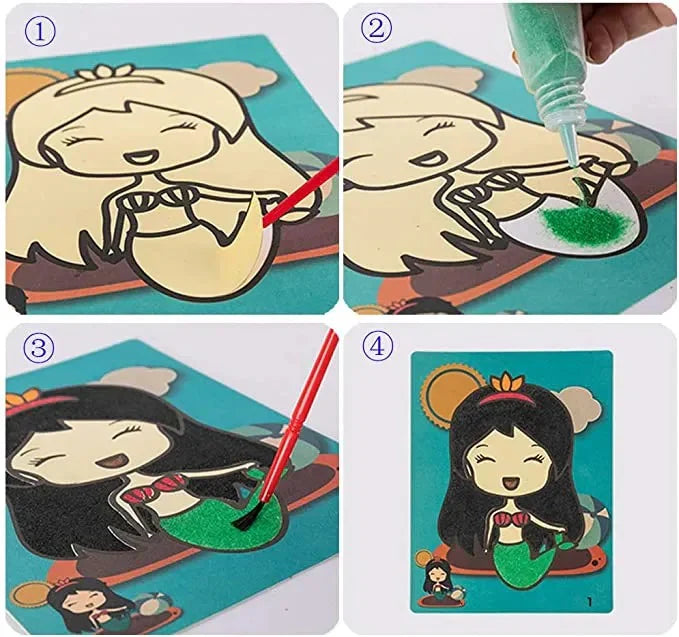 Kreativer Sandkunst-Spaß – Sandmalerei Set für Kinder