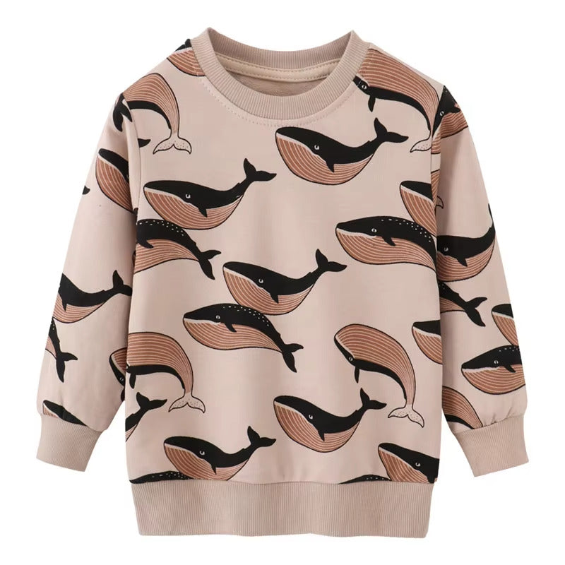 Kuscheliger Herbst-Sweater – Kinder-Pullover mit süßem Wal-Muster