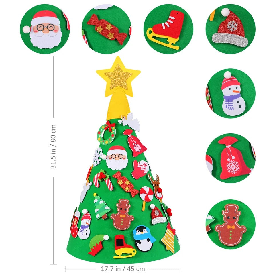 ChristmasFelt - Montessori 3D Filz-Weihnachtsbaum