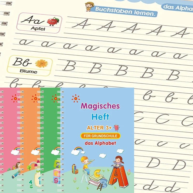 Kalligraphie-Übungsbuch Set (4 Teile)