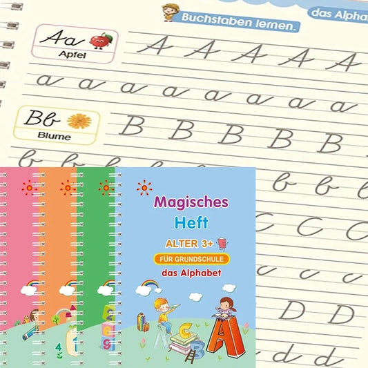Kalligraphie-Übungsbuch Set (4 Teile)
