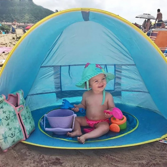 Strandzelt mit integriertem Pool