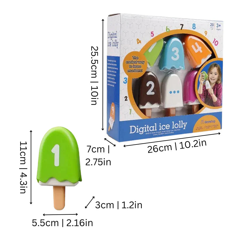 Lernspielzeug Eiscreme-Set – Zählen und Spielen mit Spaß