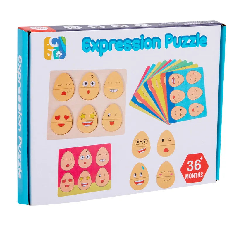 Lernspielzeug für Kinder – Emotionspuzzle mit verschiedenen Gesichtsausdrücken
