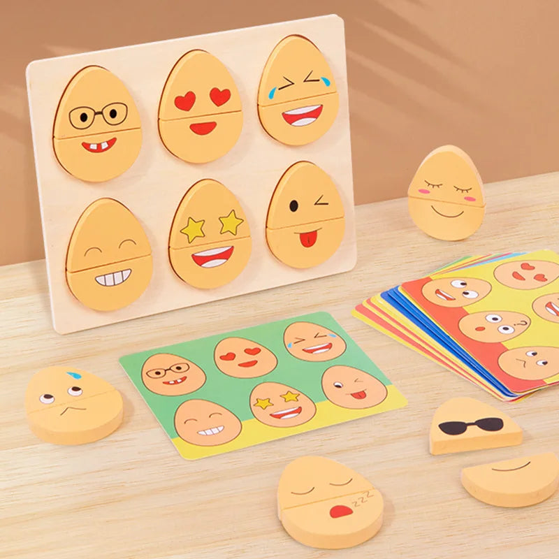 Lernspielzeug für Kinder – Emotionspuzzle mit verschiedenen Gesichtsausdrücken