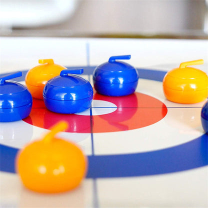 Mini Curling Spiel für Zuhause – Spaßiges Geschicklichkeitsspiel für die ganze Familie