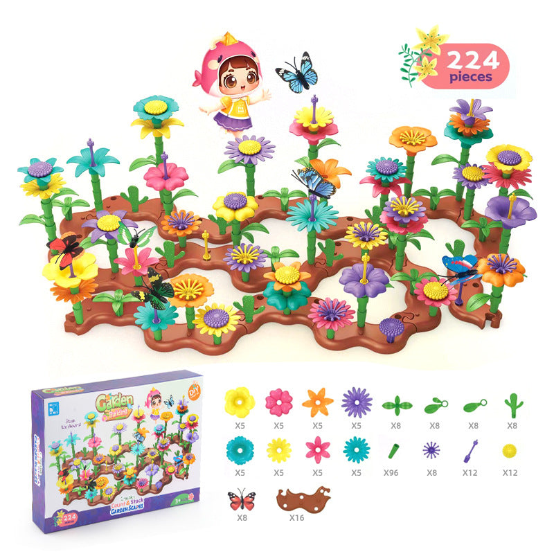 Bunte Blumen Bausteine für Kinder