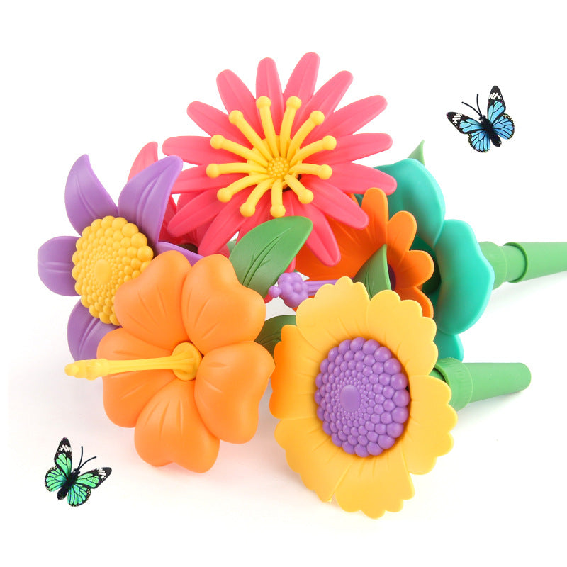 Bunte Blumen Bausteine für Kinder