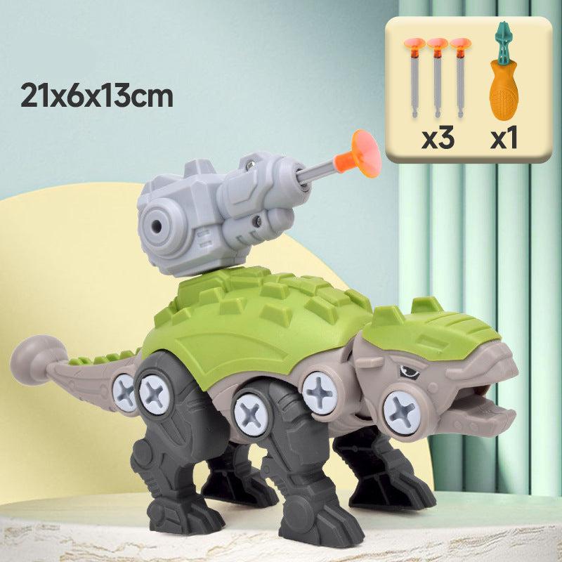 Dinosaurier Schraubenset mit Saugnapf Kanone