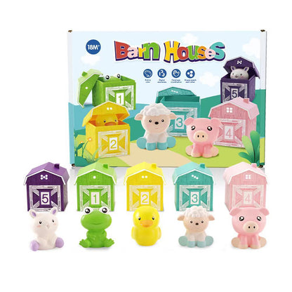 Montessori Zahlen und Farben Bauernhof Spiel