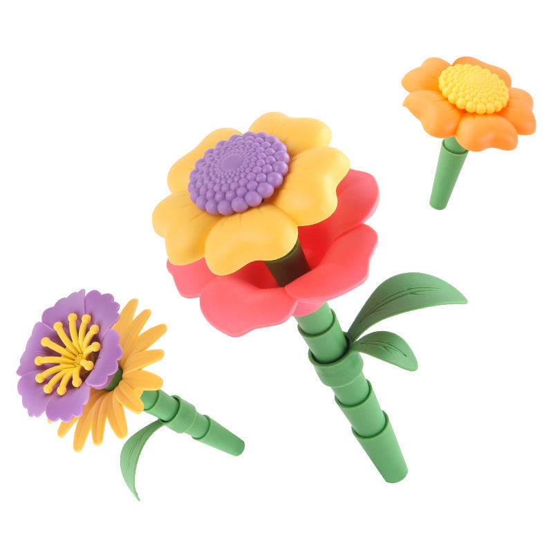Bunte Blumen Bausteine für Kinder