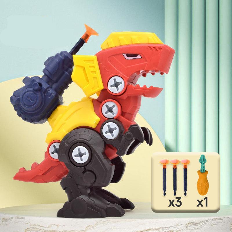 Dinosaurier Schraubenset mit Saugnapf Kanone