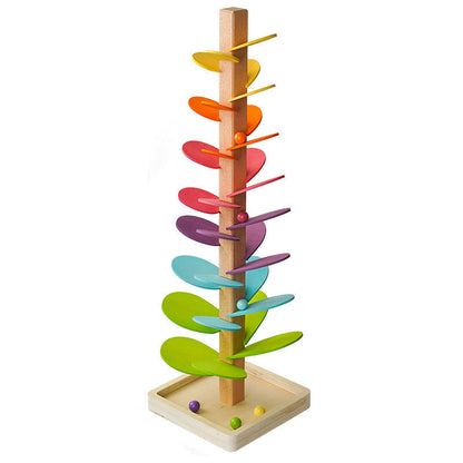 Montessori Regenbogen Murmelbahn Holzspielzeug