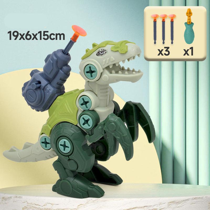 Dinosaurier Schraubenset mit Saugnapf Kanone